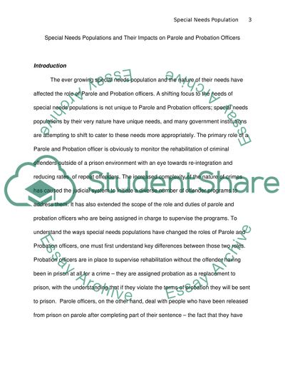 The Impacts of Special Needs Populations on Parole and Probation Officers