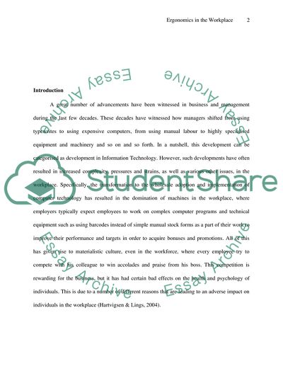 Developmwnt of Ergonomics