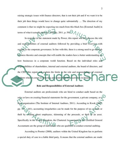 The Role of External Auditors in Accounting