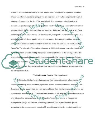Yodas Law and Competitive Exclusion