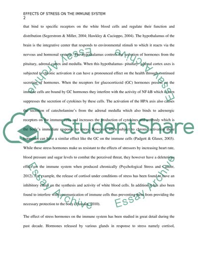 Effects of Stress on the Immune System