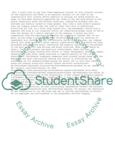 Corporate Social Responsibility Degree Essay