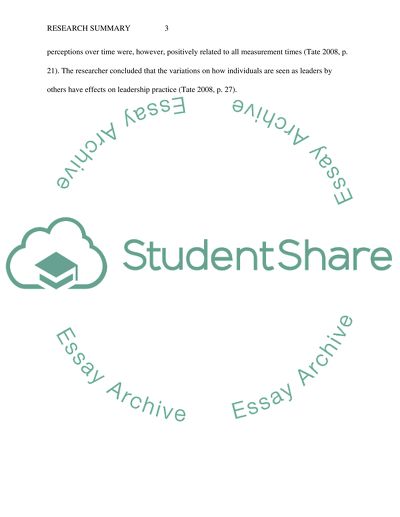 Leadership and Organizational Studies