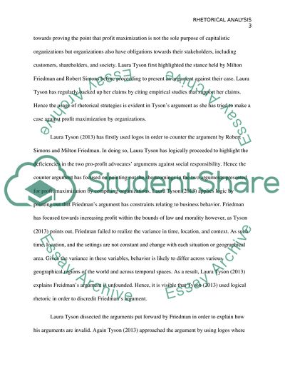 Analysis of The Business of Business Is More Than Business Article by Laura Tyso