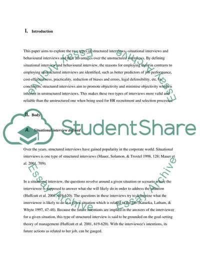 Situational and Behavioural Interview Question