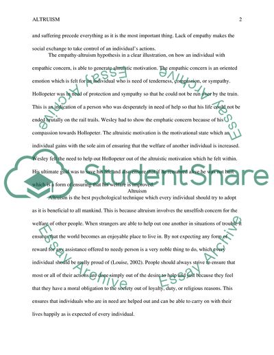 The Social Exchange Theory versus Empathy-Altruism Hypothesis of Social Psychology