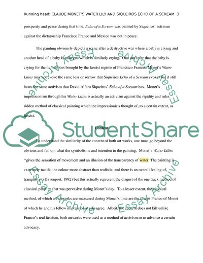 Claudes Monet Water Lilies and David Alfaro Siqueiros Echo of a Scream