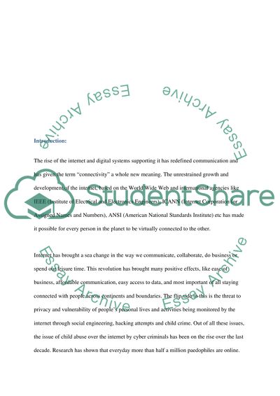 A Study on Online Child Crime and its Solution