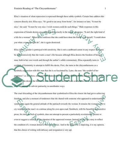 Science Topics For Essays John Steinbecks The Chrysanthemums Essay On Health And Fitness also College Vs High School Essay John Steinbecks The Chrysanthemums Essay Example Topics And Well Where Is A Thesis Statement In An Essay