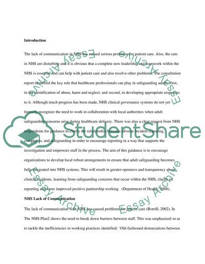 The Lack of Communication in NHS