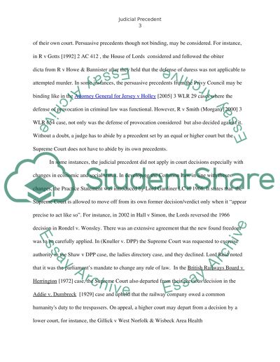 The Judicial Precedent Doctrine