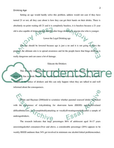 Controversial Issue: Drinking Age