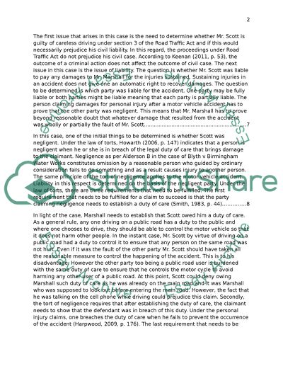 Analysis of Marshall versus Scott Case