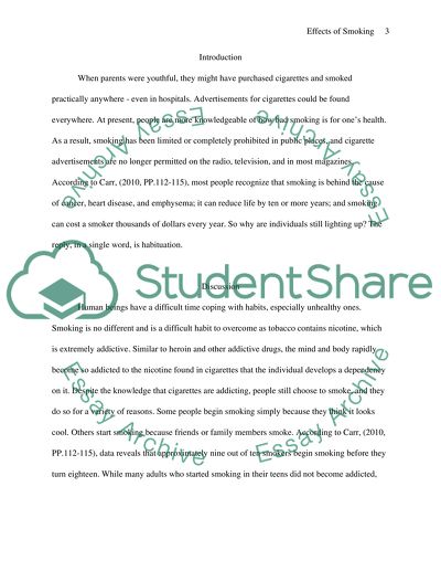 Effects of Smoking on the Human Body