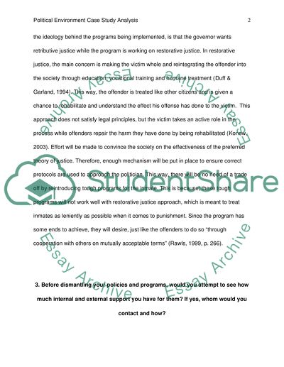 Political Environment Case Study Analysis