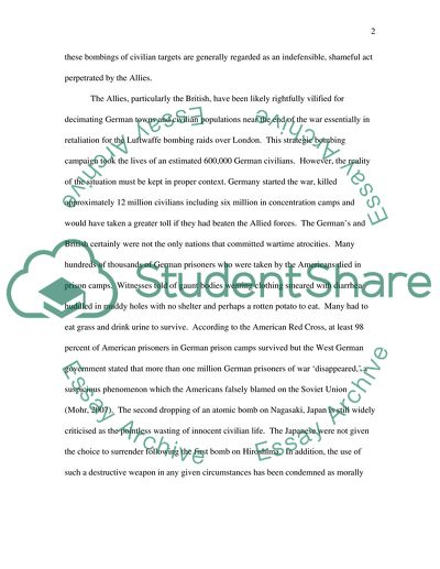 Was the Allied Bombing of Germany a Necessary Evil or an Immoral Action