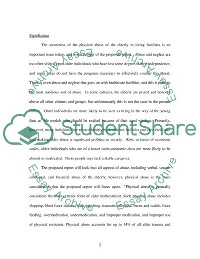 The Awareness of the Physical Abuse of the Elderly in Living Facilities