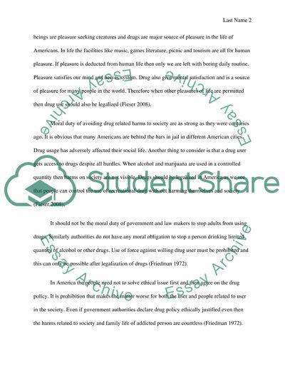 Should narcotic be legal in America