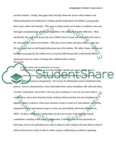 Integrated Childrens Services for Asthma Patient