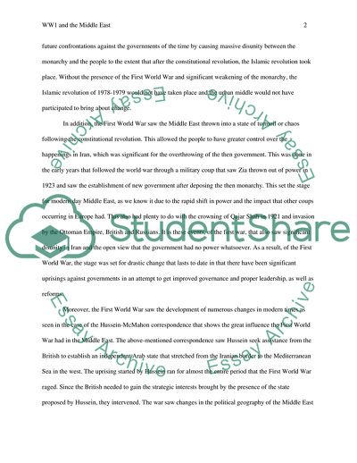 The First World War and the Middle East