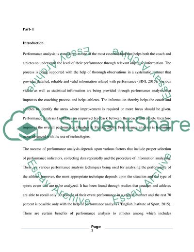 Performance Analysis Process