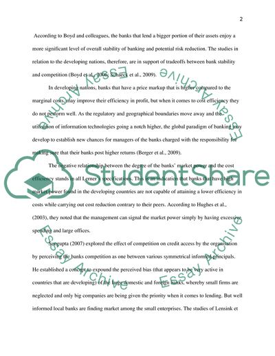 How the Various Levels of Market Power Can Influence the Efficiency and Stability of the Bank