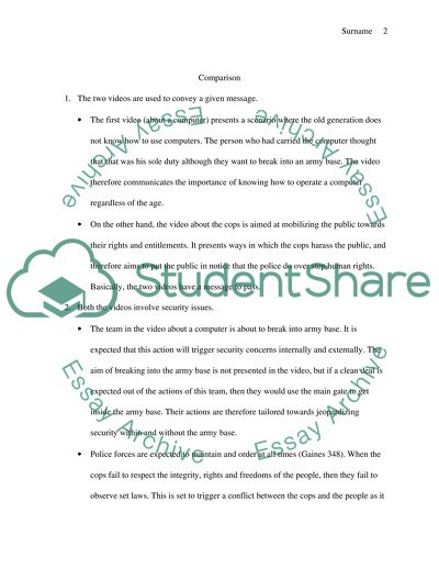 Compare and Contrast Videos