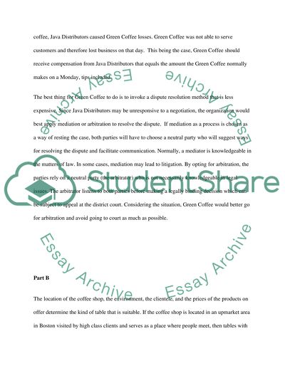 The Green Coffee Contract