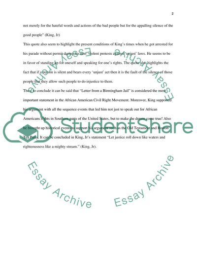 Letter from a Birmingham Jail