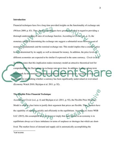 International Finance - The Flexible Price Financial Technique