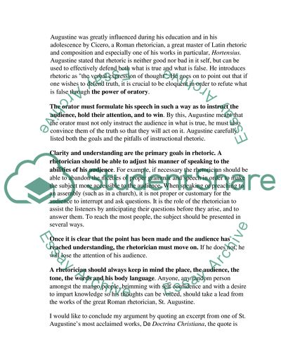 St. Augustine Art of Rhetoric