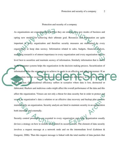 Protection and Security of a Company