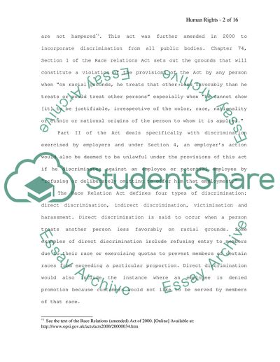 Race Relations Acts Analysis