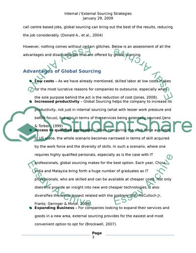 Internal/External Sourcing Strategies Paper