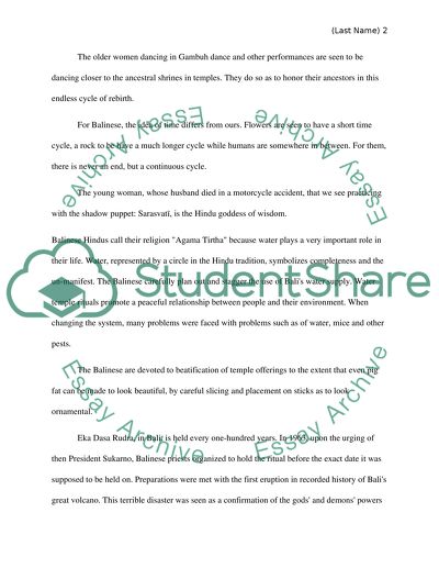 The three world of bali