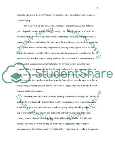 The Progression of Rolling