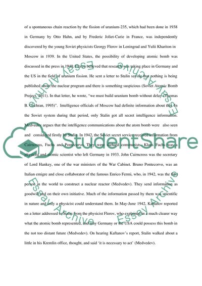 The Decision to Make Nuclear Weapons in USSR