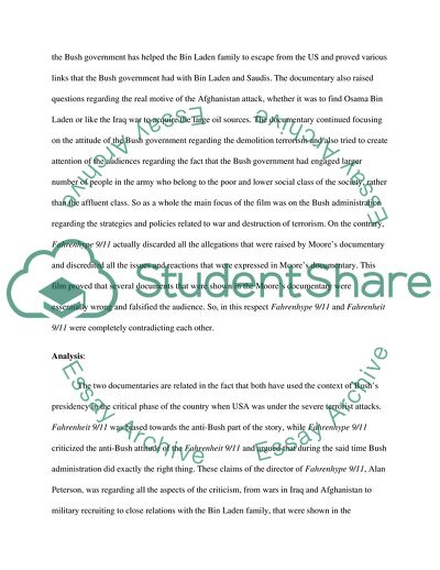 Comparison of Fahrenhype 9/11 and Fahrenheit 9/11