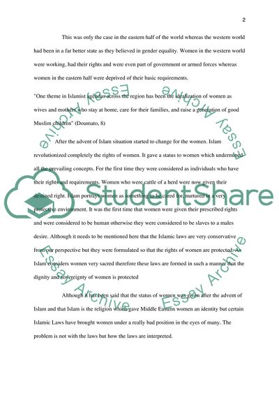 Women in the Middle East Did Not Have Access to Formal Education