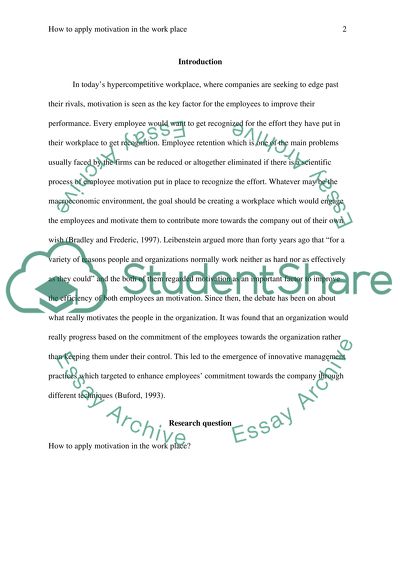 How to Apply Motivation in the Workplace