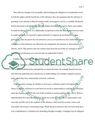 Evaluations between a University and an Employer in Reference Provisions
