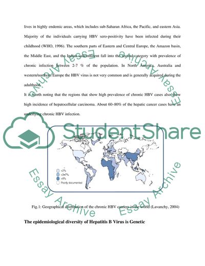 EPIDEMIOLOGY OF HEPATITIS B VIRUS
