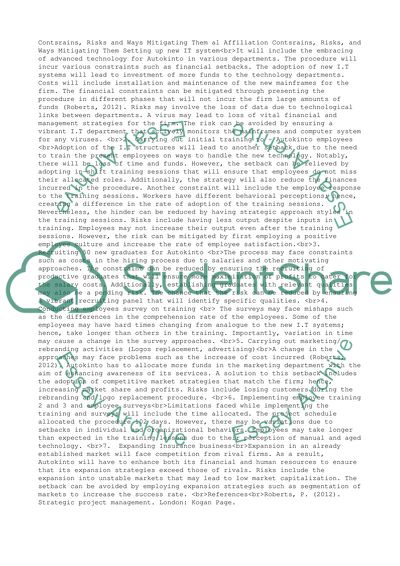 Contsrains, Risks, and Ways Mitigating Them