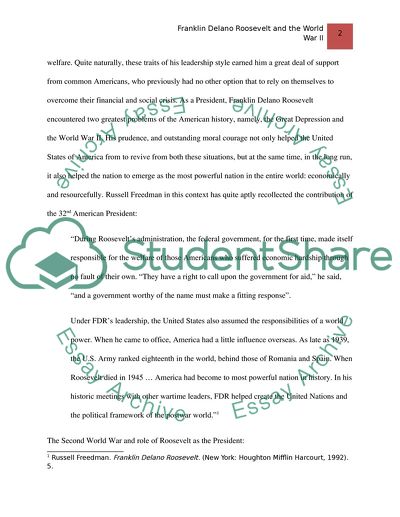 Franklin D. Roosevelt and World War ll