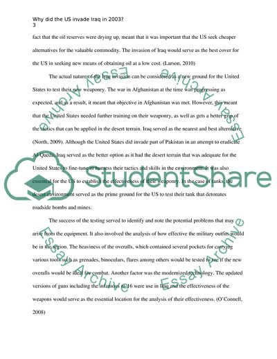 Why Did the US Invade Iraq in 2003