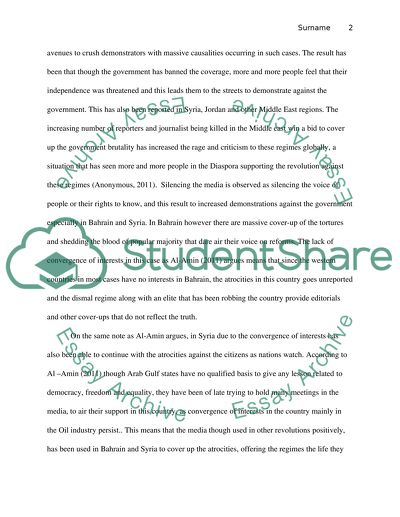 The Media Impact on the Arab Revolutions