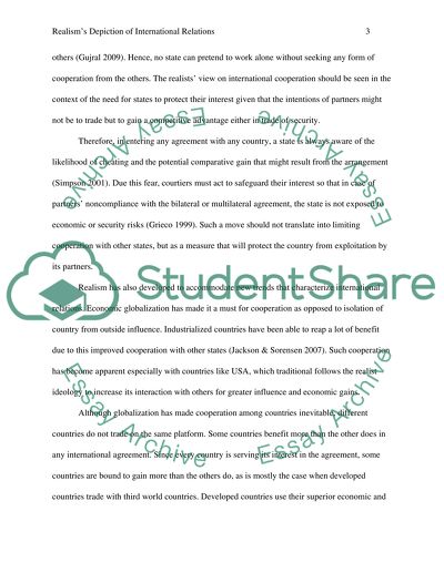 Realisms Depiction of International Relations