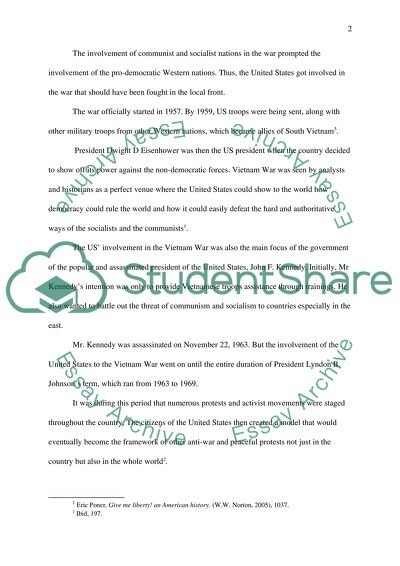 Peace Movement and End of Vietnam War