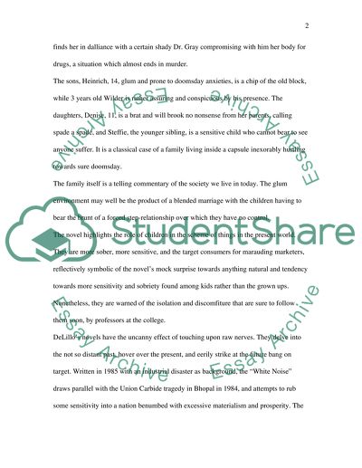 Comparison and Contrast on Books by DeLillo: White Noise and Mao II