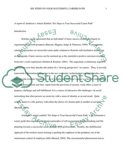 Six Steps to Your Successful Career Path